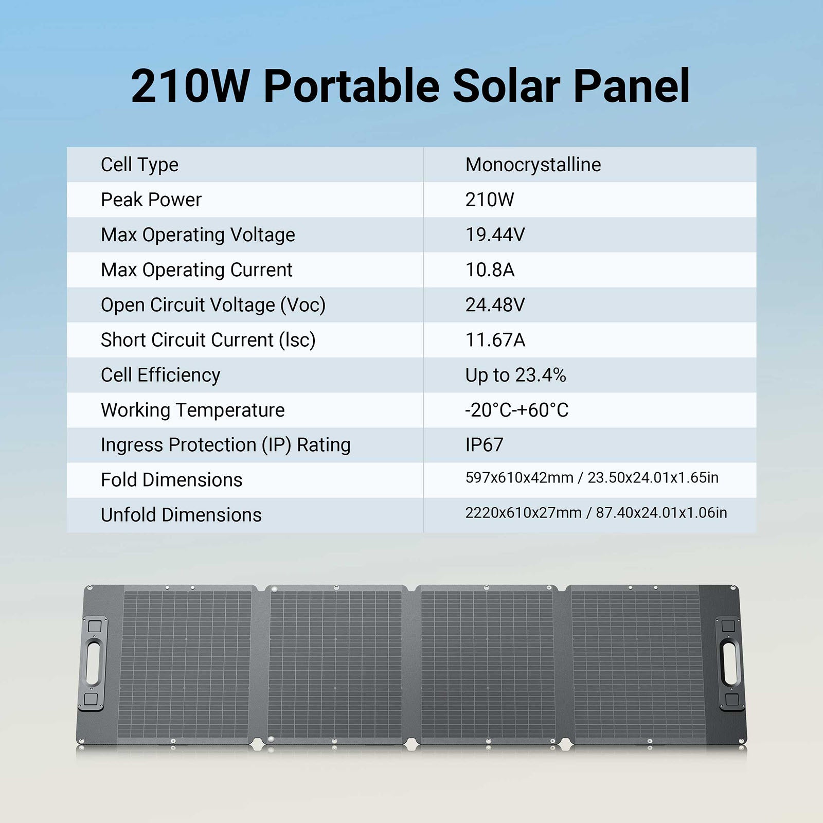 Dabbsson DBS210S Solar Panel | 210W